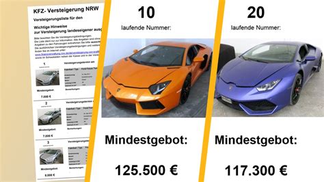 versteigerung von beschlagnahmten fahrzeugen